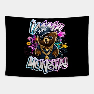 Imma Monsta! BEAR | Blacktee | by Asarteon Tapestry