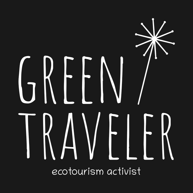 Green Traveler. Travel, traveling, tourist, tourism by Moxi On The Beam