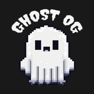 Ghost OG Cannabis Strain Inspired Pixel Art Ghost T-Shirt