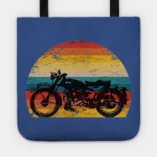 Vintage Sunset Motorcycle Tote