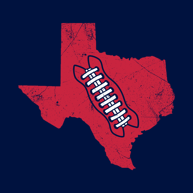 Texas Football, Retro - Navy/Red by KFig21