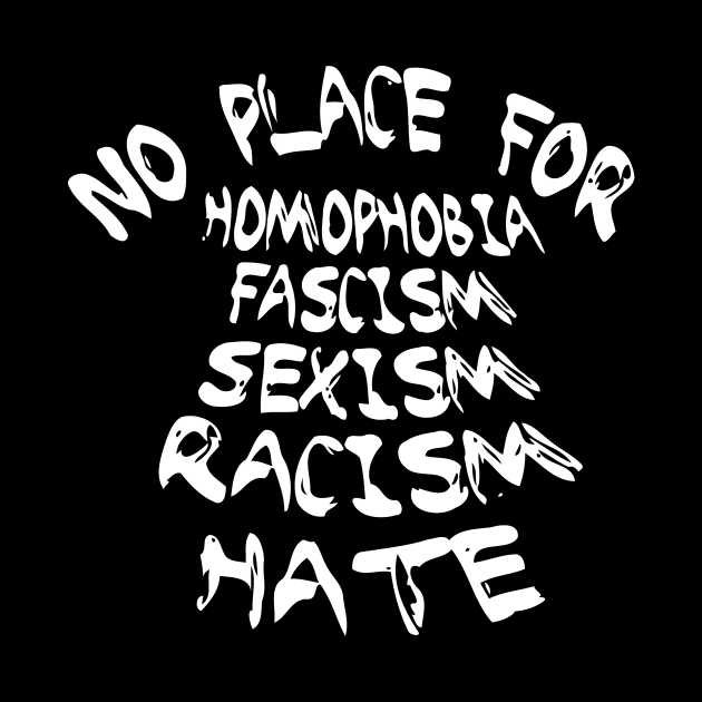 No Place For Homophobia Fascism Sexism Racism Hate by Miya009