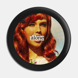 Alone collage art Pin