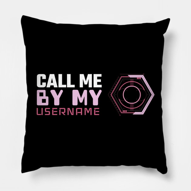 Futuristic! Gamer girl, online username Pillow by Johan13