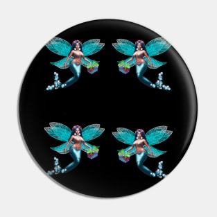 Blue Latina Sirenas Pin