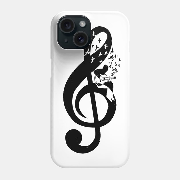 Treble Clef - guitar Phone Case by barmalisiRTB