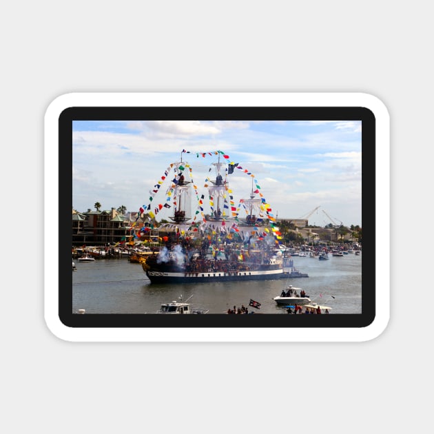 Gasparilla Pirate Invasion 2018 Magnet by dltphoto