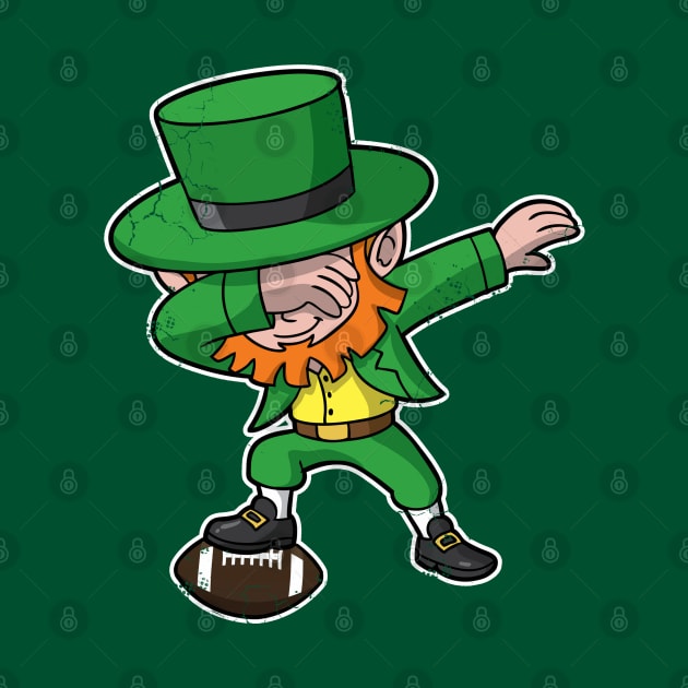 Football Dabbing Leprechaun Irish St Patricks Day by E