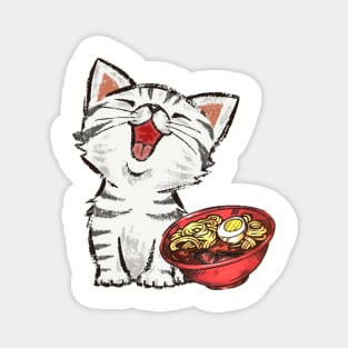 Happy Ramen Cat Magnet