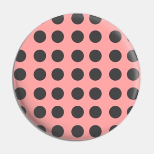 Polka dots retro ornament. Pin
