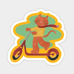 Scooter Cat Magnet