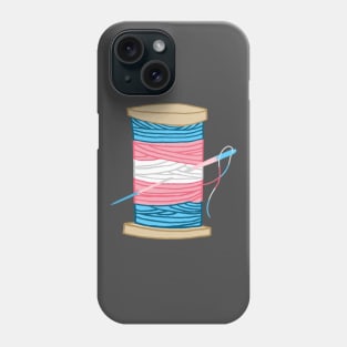 Thread Spool of Transgender Pride Flag Japanese Ocean Wave Phone Case