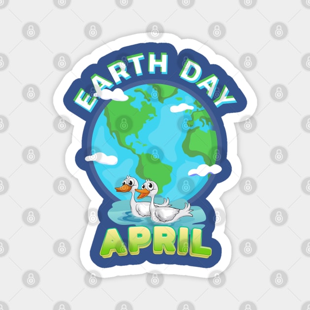 Earth day 22 April Magnet by Abiarsa