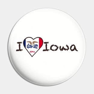 I Love Iowa Pin