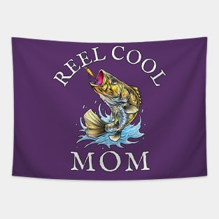 REEL COOL MOM Mothers Gift T Shirt Tapestry