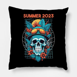 Summer Skull Design 2023 Pillow