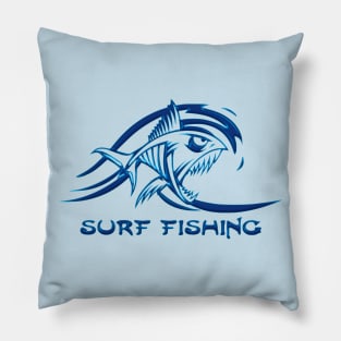 Surf Fishing Wave Pillow