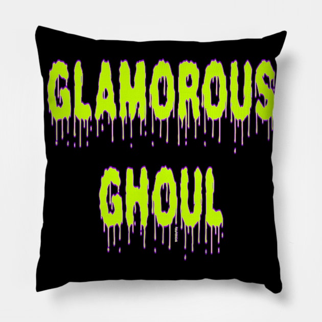 Glamorous Ghoul Pillow by Wicked9mm