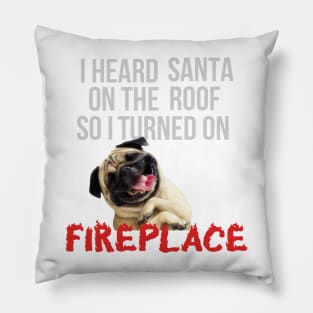 Funny Christmas Dog Saying Pillow