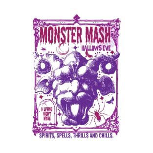 Monster Mash Halloween Creepy Vintage Poster Style T-Shirt