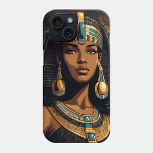 Black Cleopatra Art Phone Case