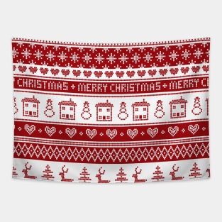 Nordic fair isle Christmas pattern Tapestry