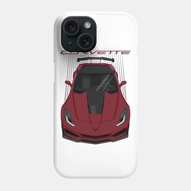 Corvette C7 ZR1 - Long Beach Red Phone Case by V8social