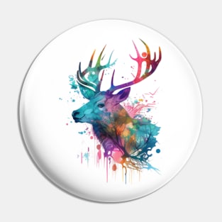 Colorful Deer #3 Pin