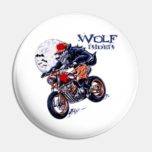 wolf rider Pin