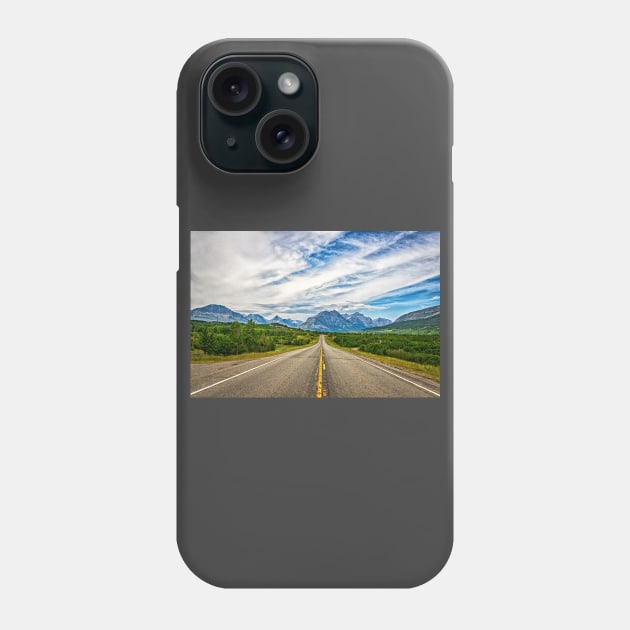 US Highway 89, Babb Montana Phone Case by Gestalt Imagery