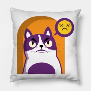 Angry Glass Cat Pillow