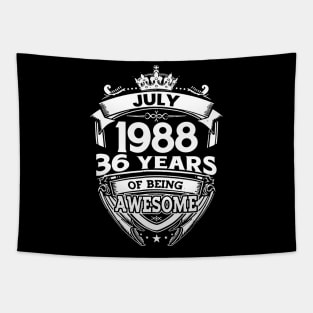 July 1988 36 Years Of Being Awesome 36th Birthday Tapestry