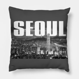 Seoul Cityscape Pillow