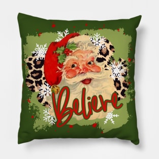 Vintage Santa Retro Christmas Pillow