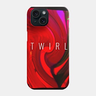 Abstract red twirled background Phone Case