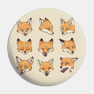 Fox Moods Pin