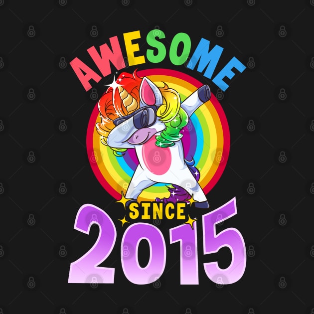 Dabbing Unicorn Awesome Since 2015 by GigibeanCreations