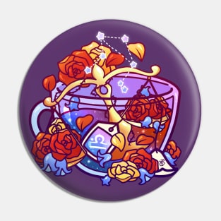 Libra Zodiac Teacup Pin