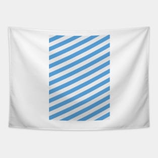 Manchester City Sky Blue and White Angled Stripes Tapestry