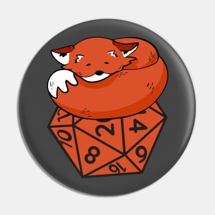 Fox Sleeping on D20 Pin