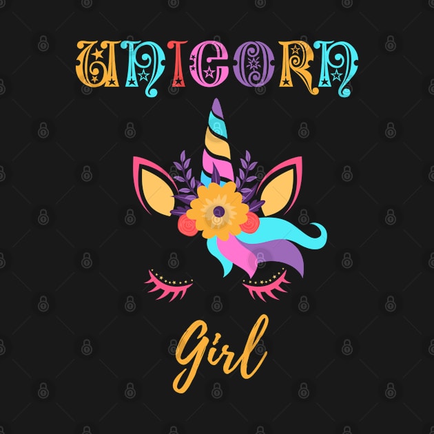 Unicorn Face Unicorn Girl Design by Teeziner