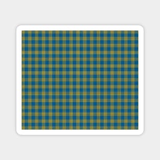 Blue / Yellow / Green "Fabric" check pattern - version two Magnet