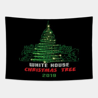 White House merry christmas Tapestry