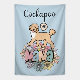 White and Apricot Cream Golden Cockapoo Mama 4 Tapestry