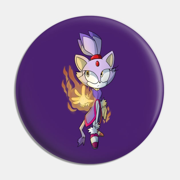 Blaze the Cat Pin by SpookytheKitty2001