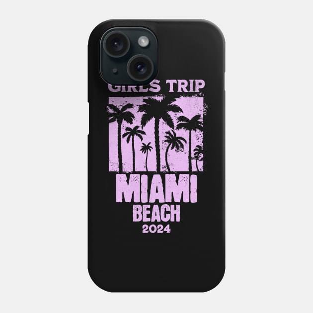 Girls Trip Miami Beach 2024 Phone Case by Norse Magic