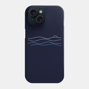 Sunset wavy lines Phone Case