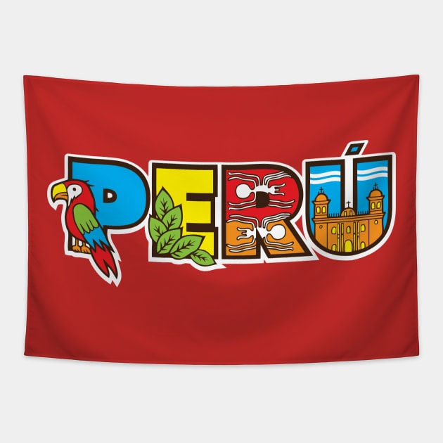 Peru - Turismo Perú Tapestry by verde