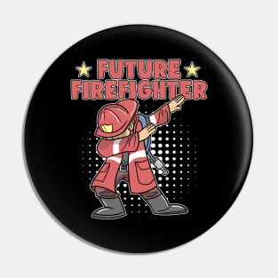 Dabbing Future Firefighter Fireman for Kids Boys Pin