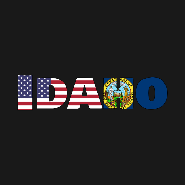 Idaho State Flag/America Flag Logo by ElevenGraphics